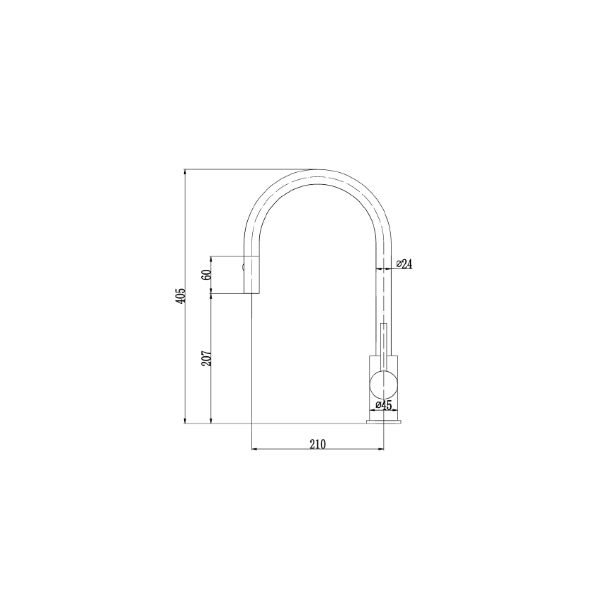 Otus Pull Out Sink Mixer Matt Black