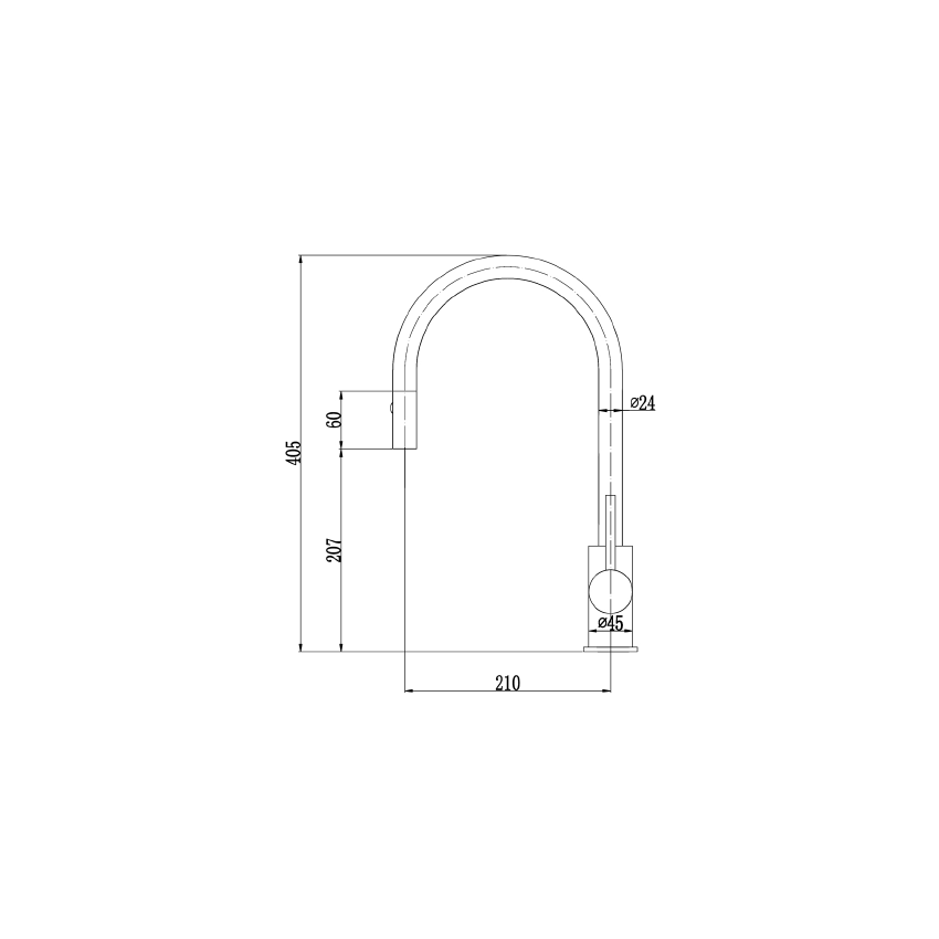 Otus Pull Out Sink Mixer Brushed Nickel