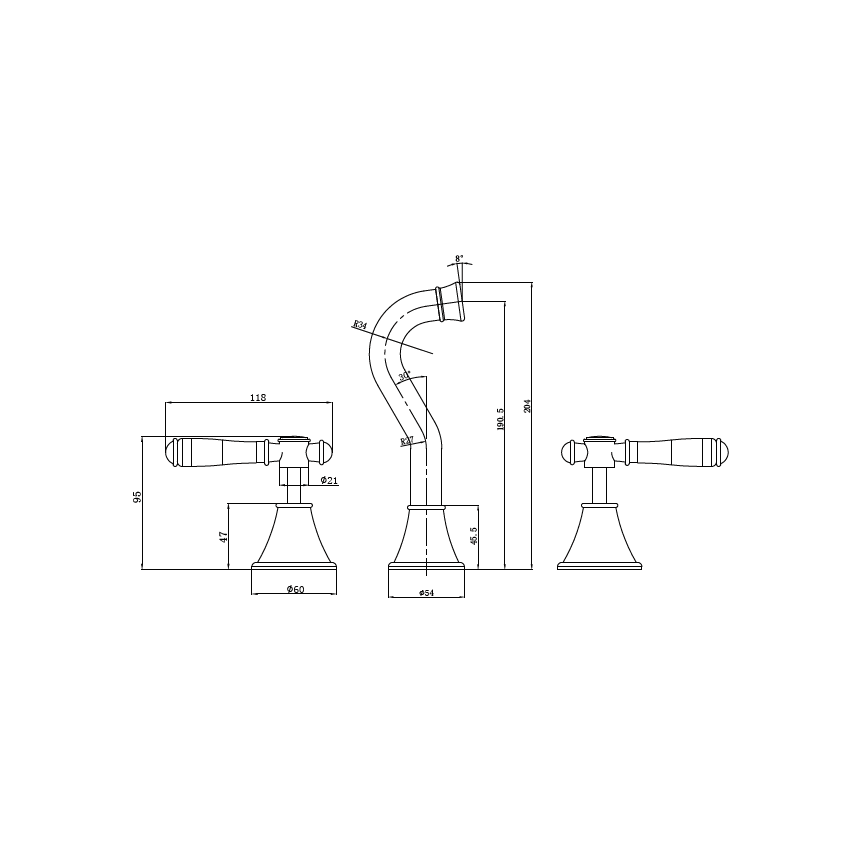 Clasico Bath Set in Brushed Gold