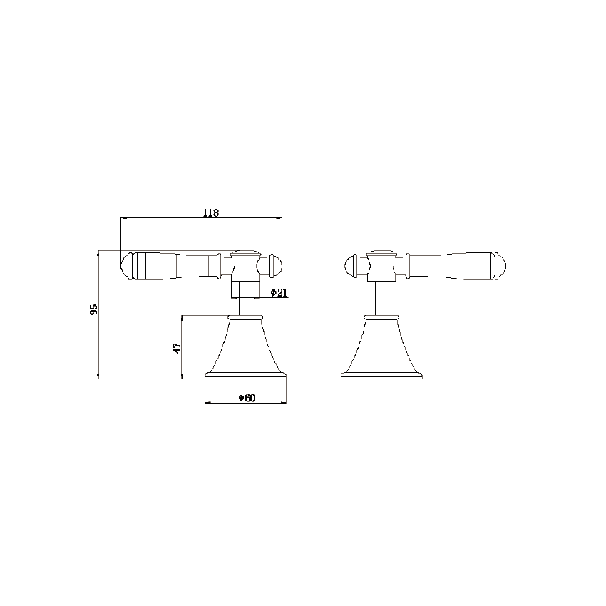 Clasico Wall Top Assemblies in Brushed Gold