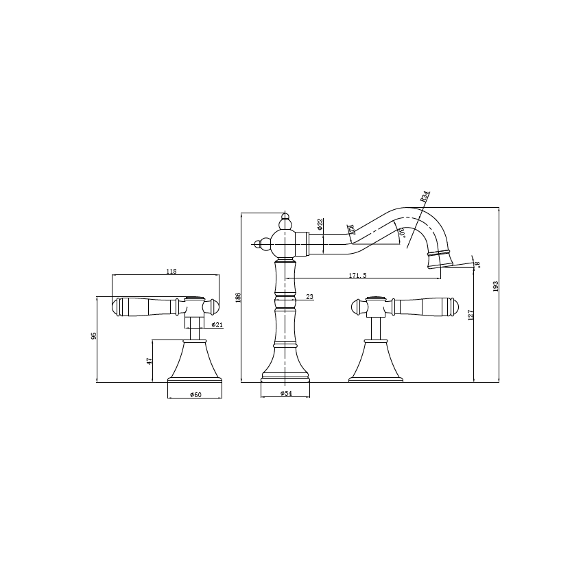 Clasico Basin in Matt Black