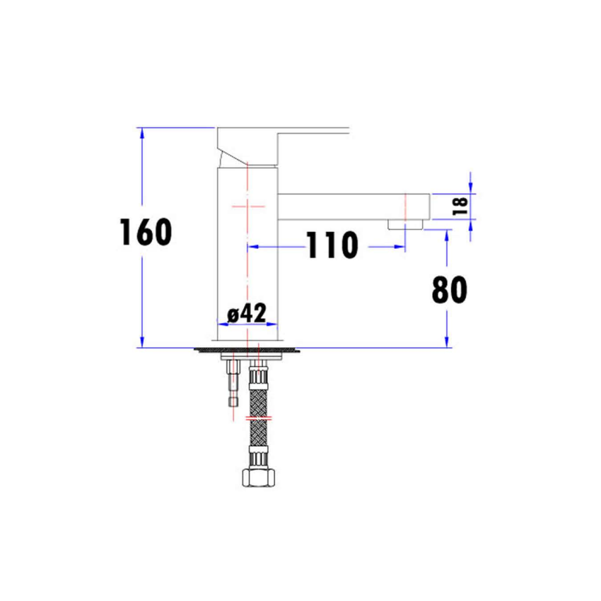 Maya Round Spoon Shaped Handle Basin Mixer Chrome