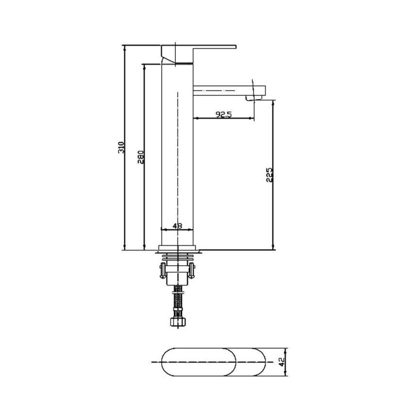 Pine High Rise Basin Mixer Chrome