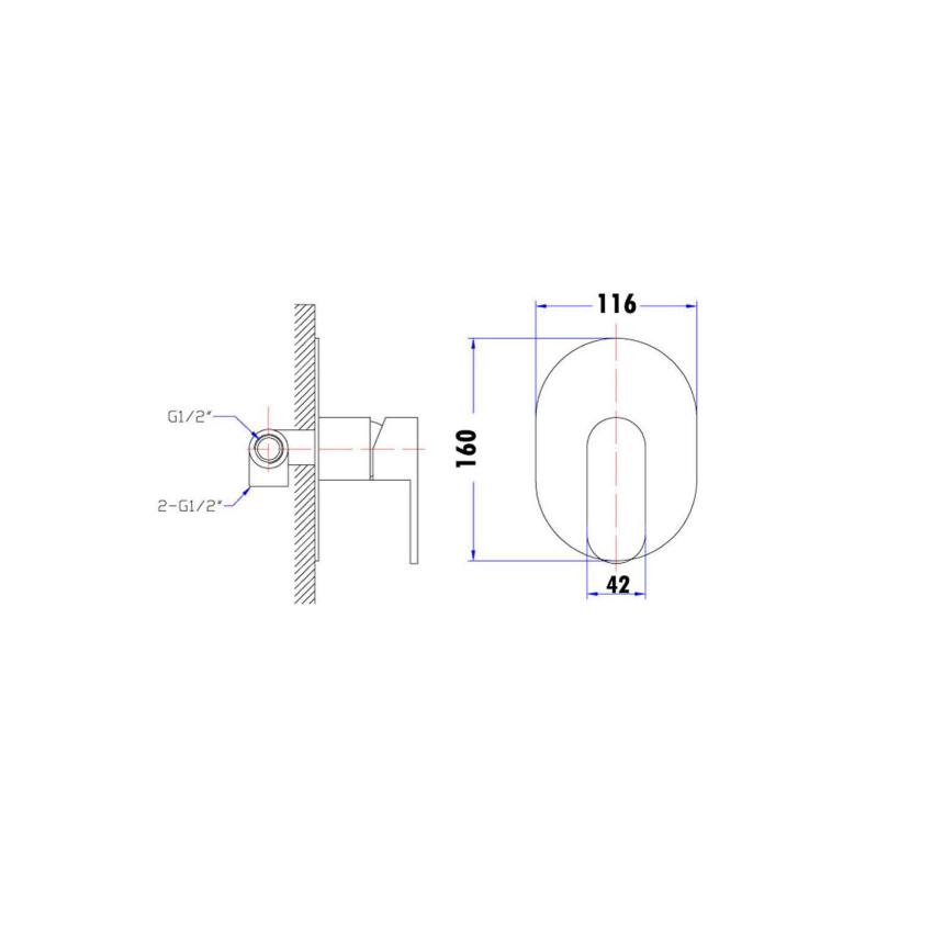 Pine Wall Mixer Chrome
