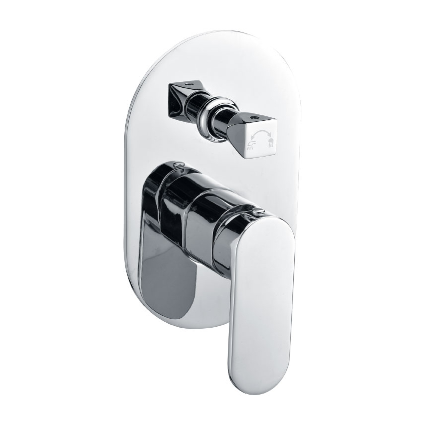 Pine Wall Mixer With Diverter Chrome