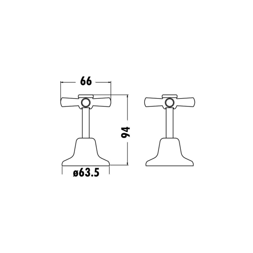 Wall Top Assemblies Chrome