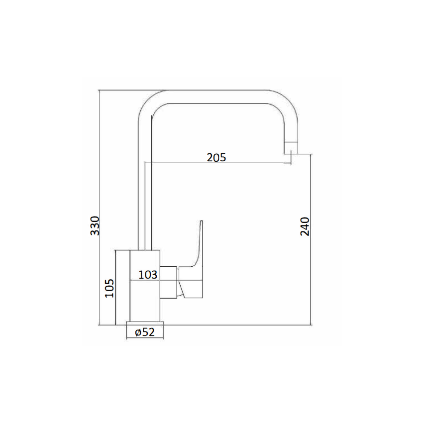 Lava Sink Mixer Chrome