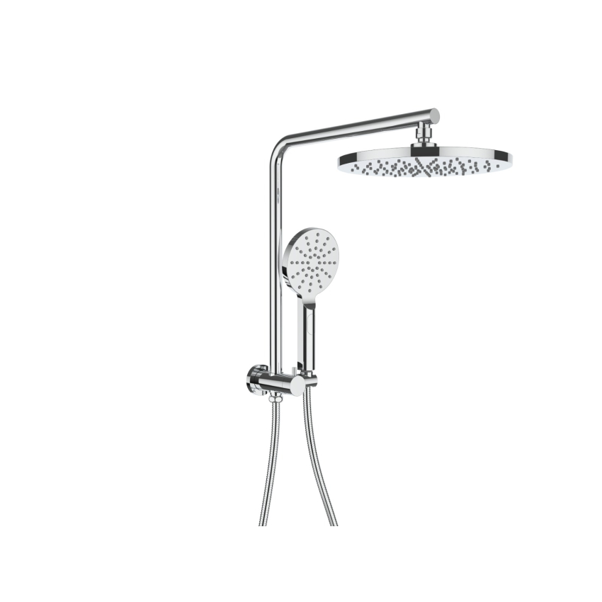 New Regal Round Mini Multi-function Shower Set Chrome, 250mm Plastic Shower Head