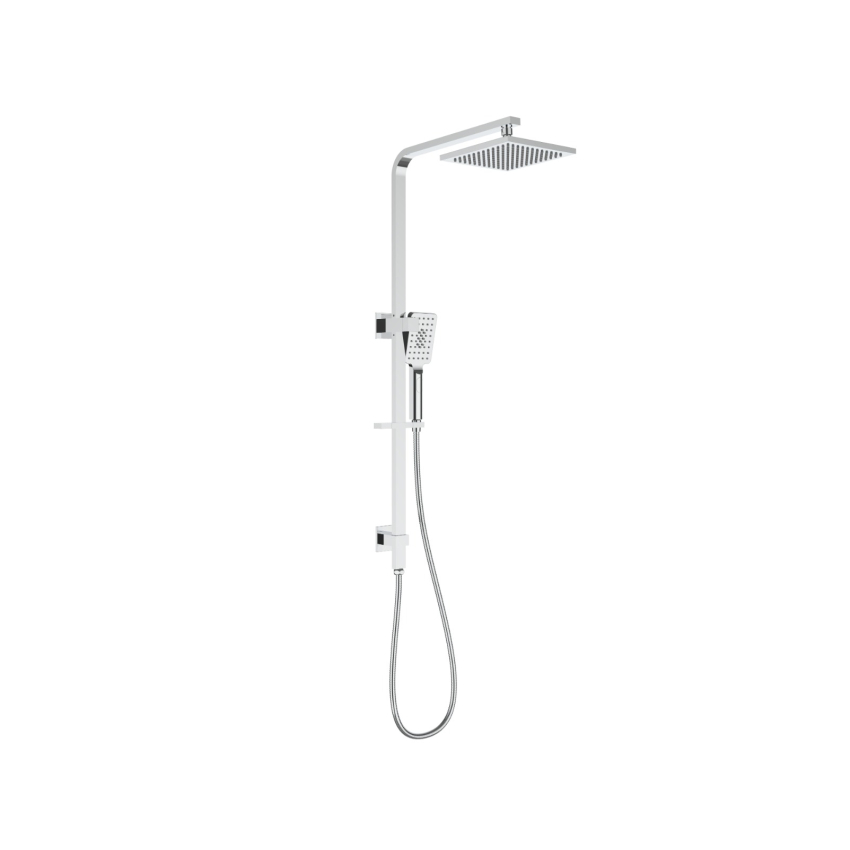New Eden Square Multi-function Shower Set Chrome, 250mm Plastic Shower Head