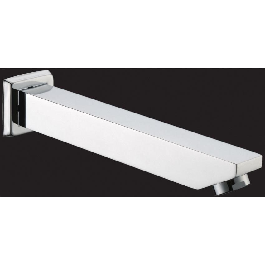 Yale Square Bath Spout 200mm Chrome