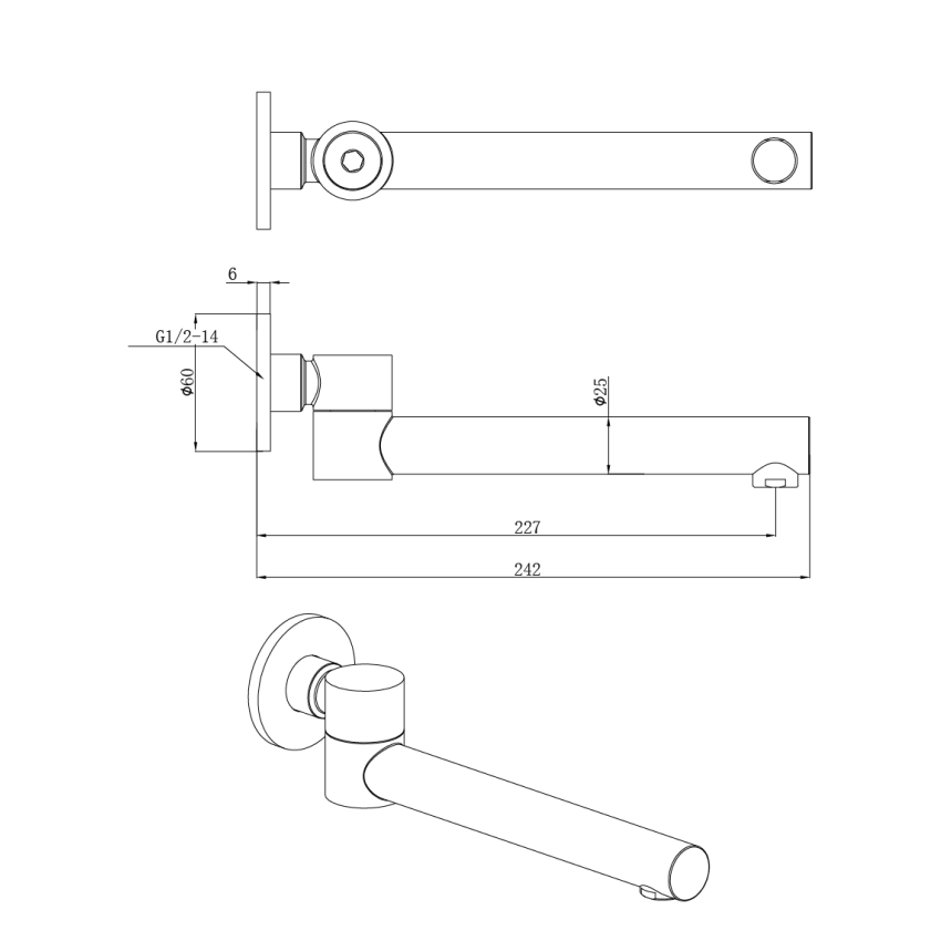 OTUS SWIVEL BATH SPOUT Brushed Nickel