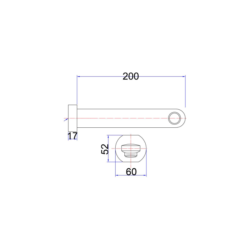 Cora Bath Spout 200mm Chrome