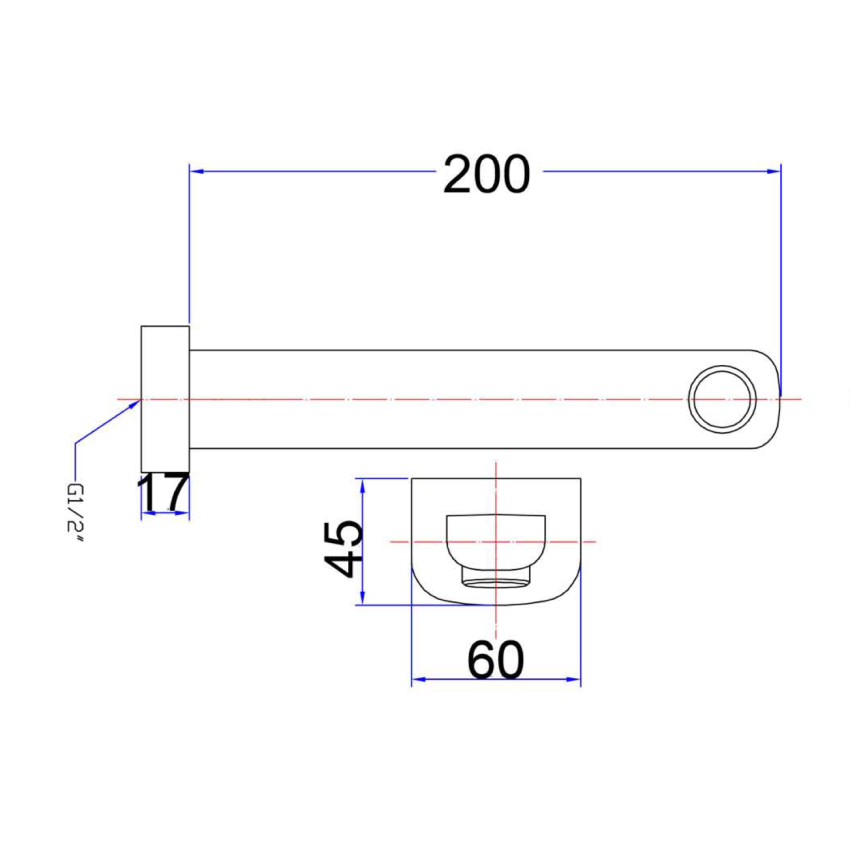 Eden Bath Spout 200mm Matt Black