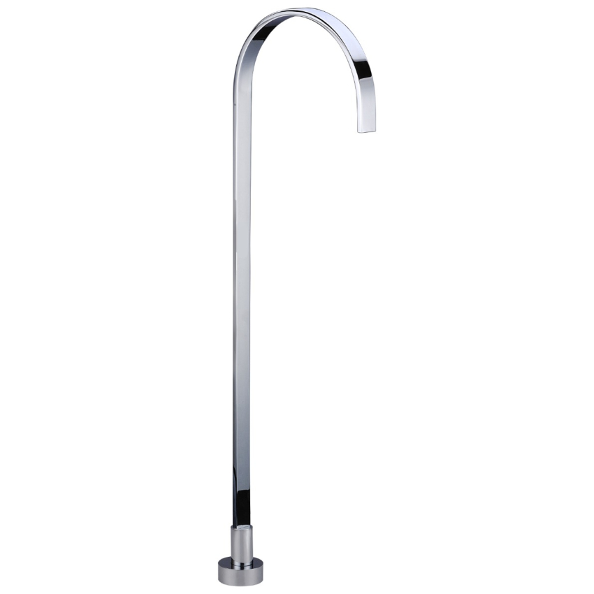 Yale Rectangle Floor-Mounted Bath Spout Chrome