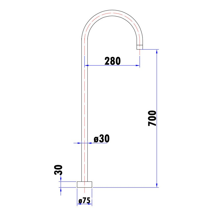 Yale  Round Floor-Mounted Bath Spout Gun Metal