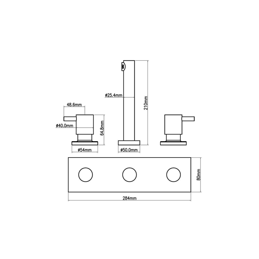 Bath Set With Plate Chrome