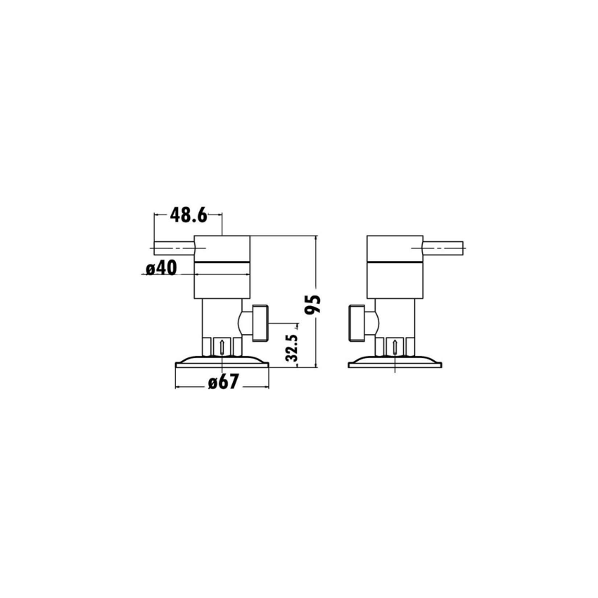 Washing Machine Stops 1/4 Turn Chrome