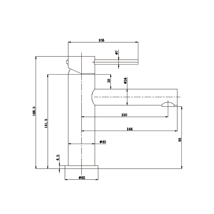 Otus Slimline SS Basin Mixer in Chrome