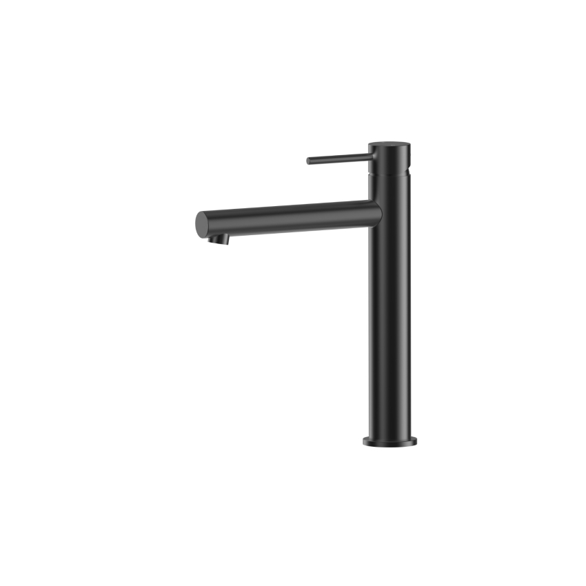 Otus Slimline SS Highrise Basin Mixer in Matte Black