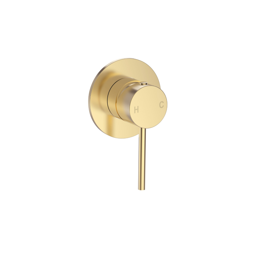 Otus Slimline SS Wall Mixer Trim Kits in Brushed Gold