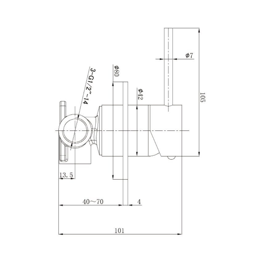 Otus Slimline SS Wall Mixer Trim Kits in Brushed Gold