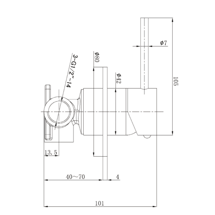 Otus Slimline SS Wall Mixer Trim Kits in Chrome