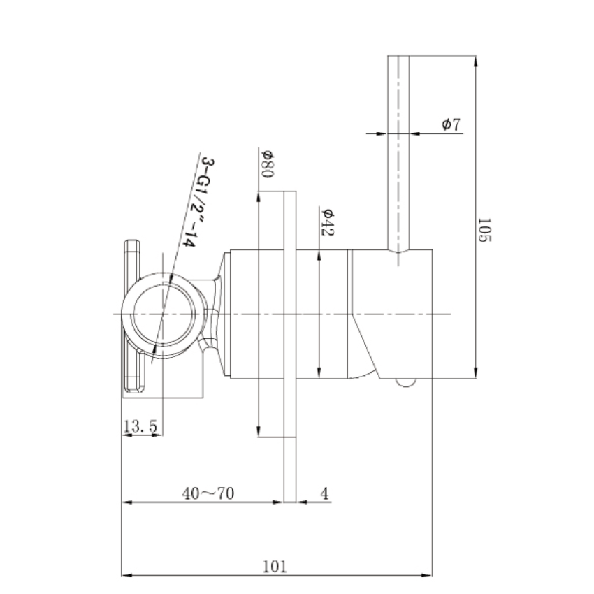 Otus Slimline SS Wall Mixer Trim Kits in Matt Black