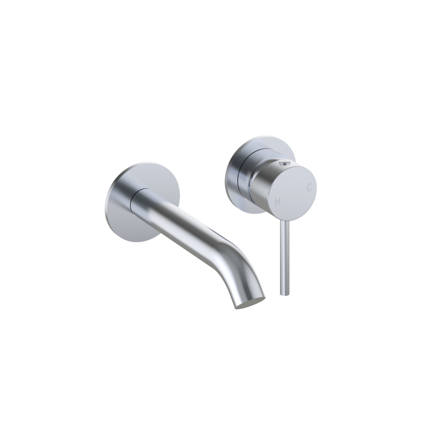 Otus Slimline SS Wall Basin Mixer Separate Back Plate Trim Kits in Chrome