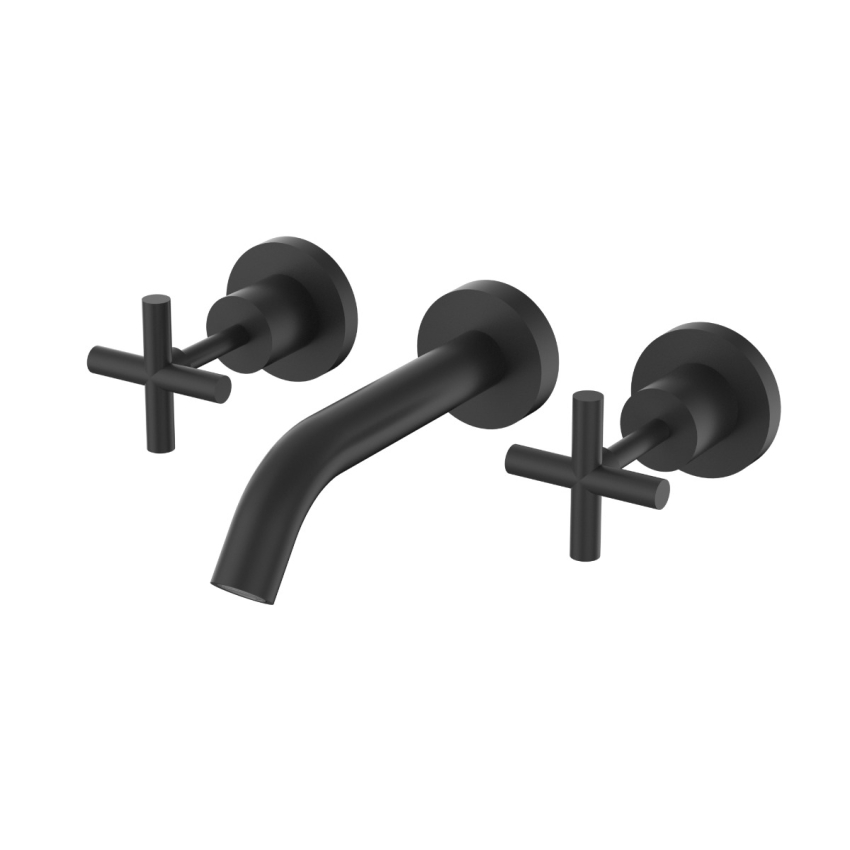 Plnz Bath Tap Set Matt Black