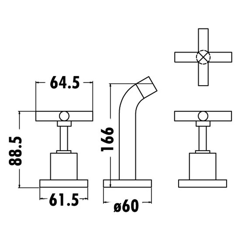Plnz Bath Tap Set Brushed Gold