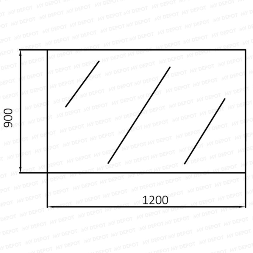 1200mm Pencil Edge Rectangle Bathroom Plain Mirror