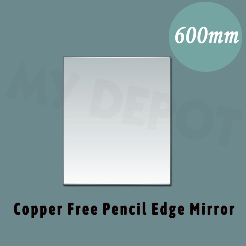 600mm Pencil Edge Rectangle Bathroom Plain Mirror