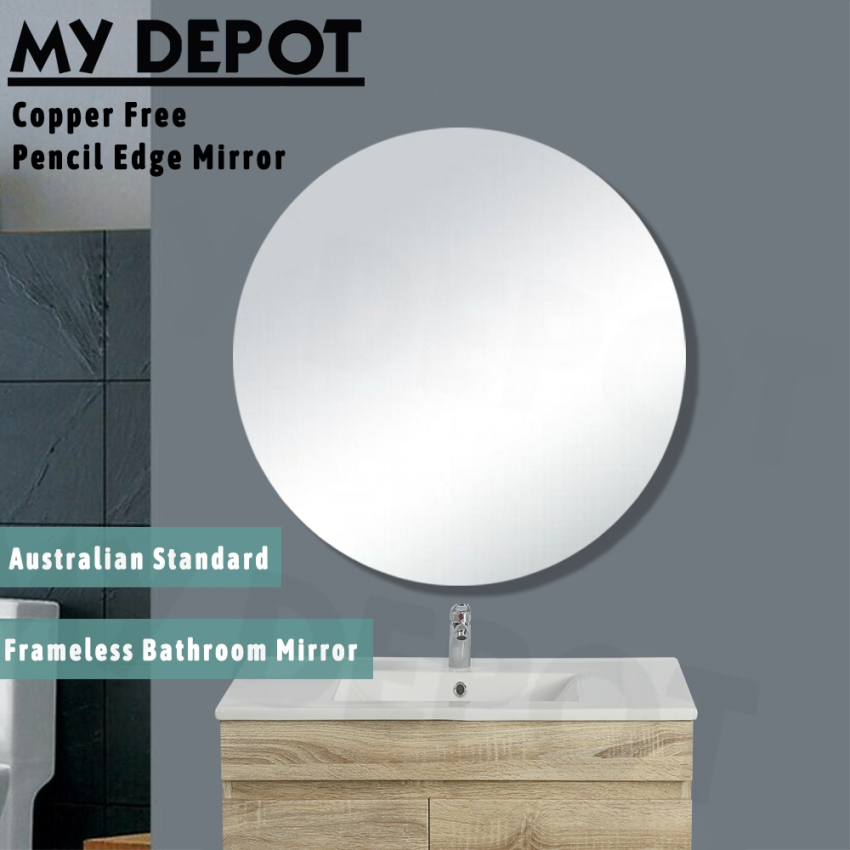 700mm Pencil Edge Round Bathroom Plain Mirror