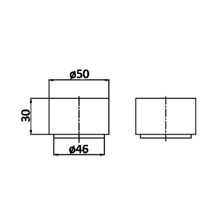 Tana 1/4 turn C/D Wall Top Assembly Brushed Gold 