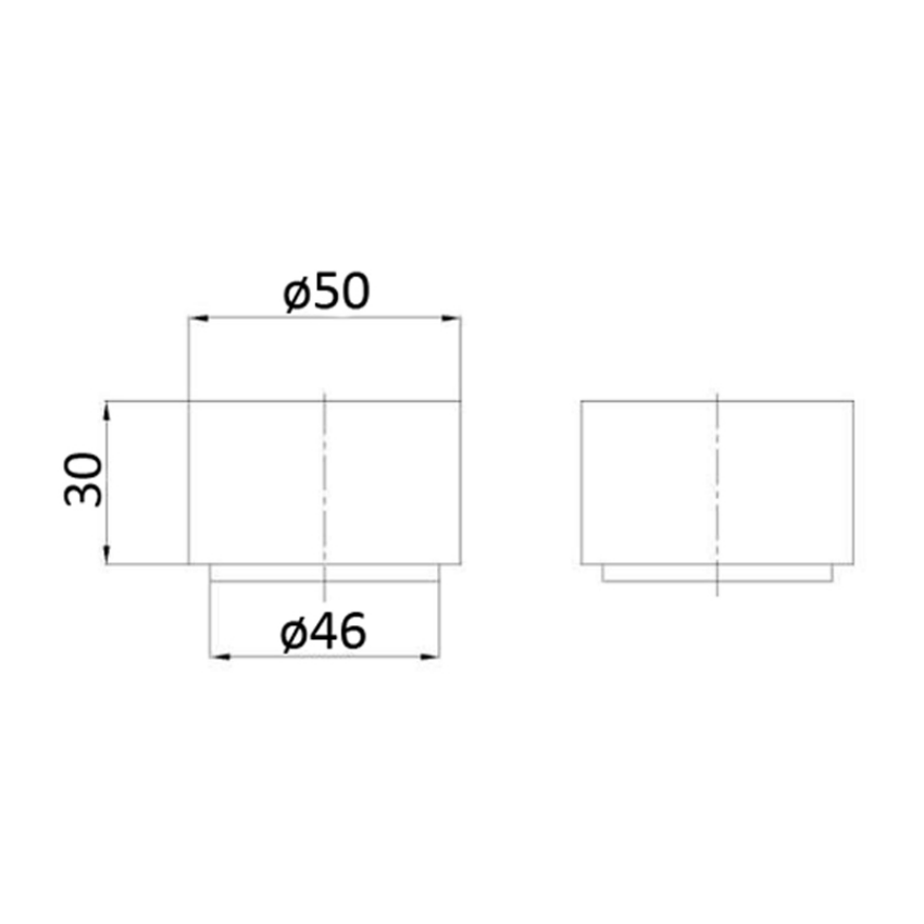 Tana 1/4 turn C/D Wall Top Assembly Brushed Nickel