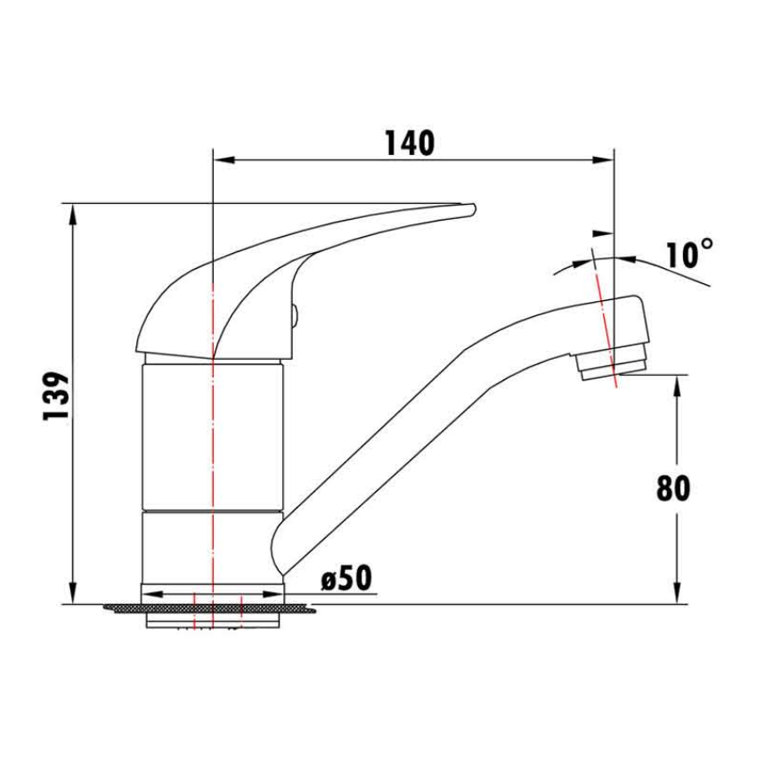 Mina Swivel Basin Mixer Chrome