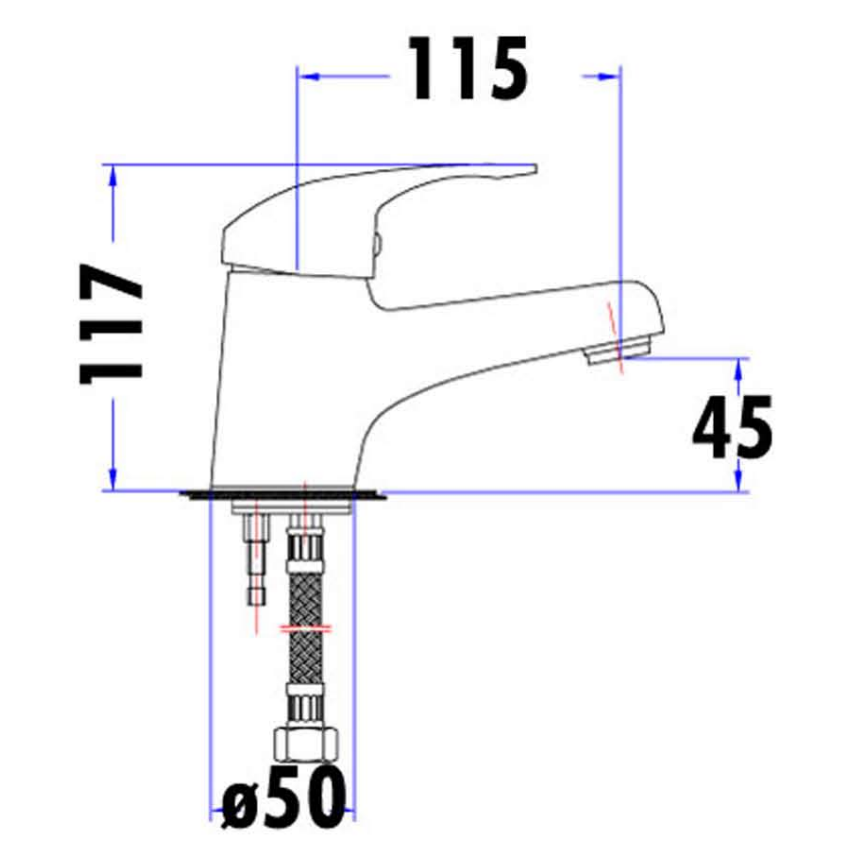 Mina Basin Mixer Chrome
