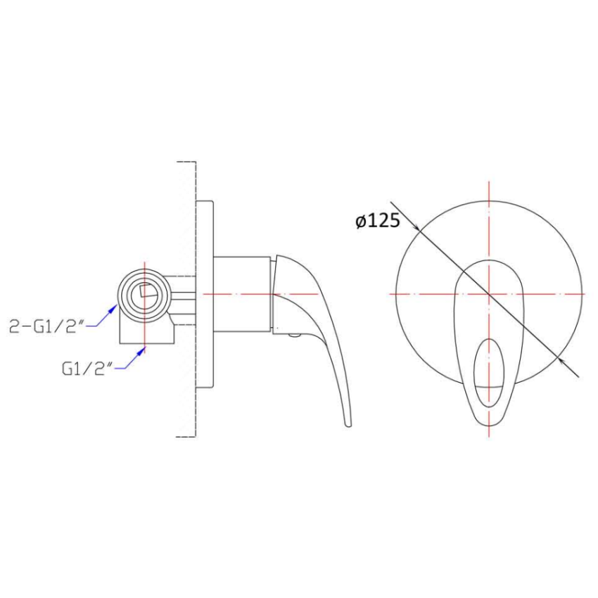 Mina Wall Mixer Chrome