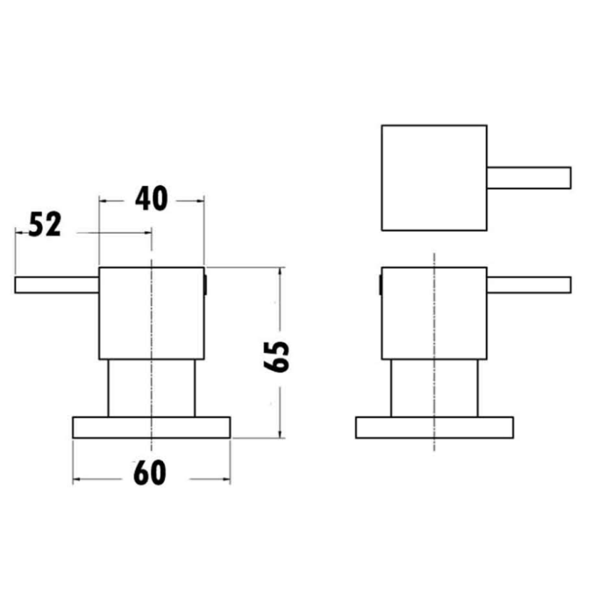 Square Wall Top_4/1 Turn Chrome