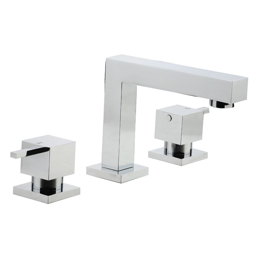 Square Basin Set_4/1 Turn Chrome