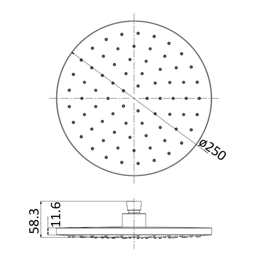 Otus Round Overhead Shower Brushed Nickel