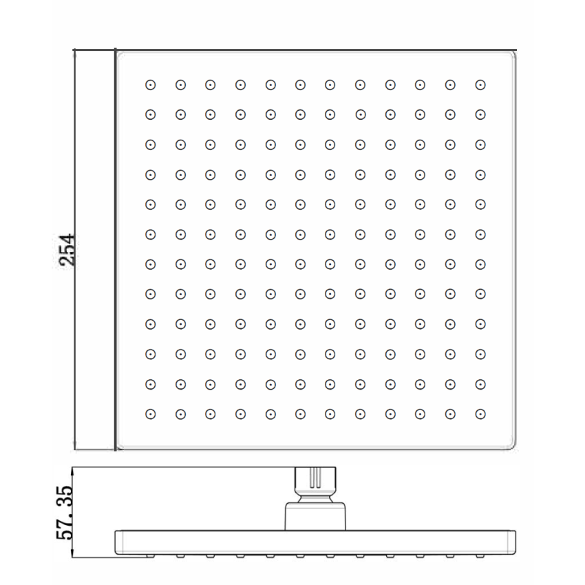 Rosa Square Overhead Shower Brushed Nickel