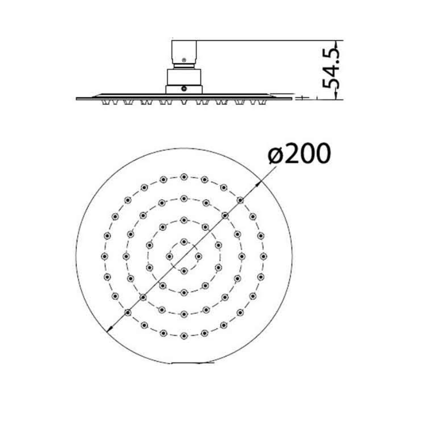 Dove Round Overhead Shower Mirror Polish