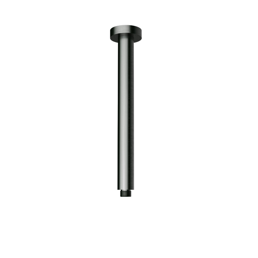 Round Vertical Shower Arm Gunmetal