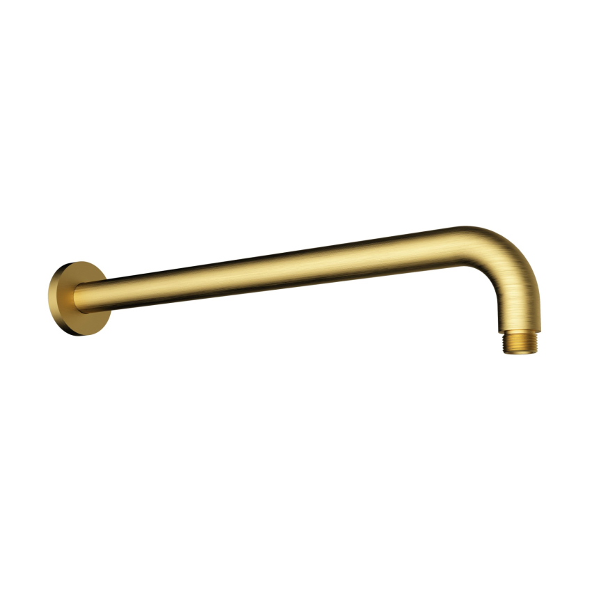 Round Horizontal Shower Arm Brushed Gold