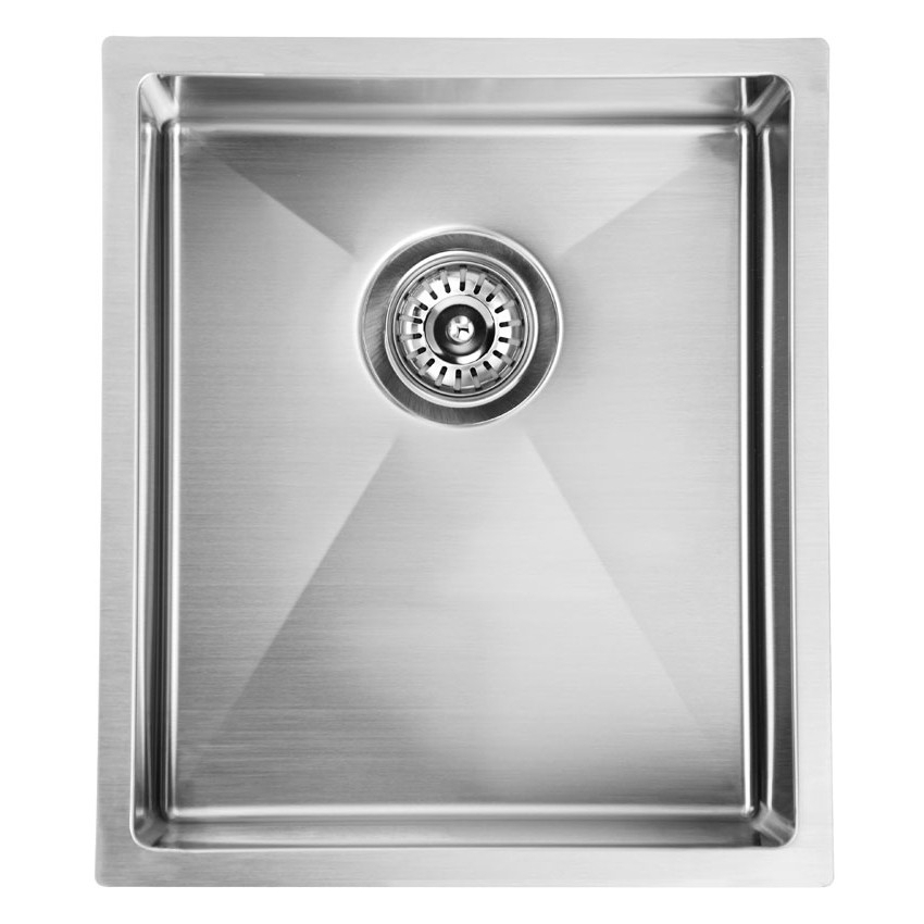 Eden Single Bowl Undermount Sink 340mm (R10 Corner,93 degree) 304 Stainless Steel 