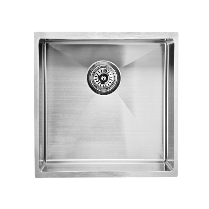 Eden Single Bowl Above/Undermount Sink (R10 Corner),230mm Depth 304 Stainless Steel