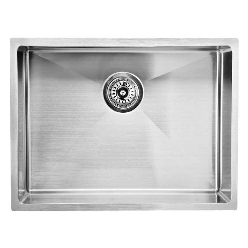 Eden Single Bowl Above/Undermount Sink 540mm (R10 Corner,93 degree) 304 Stainless Steel 