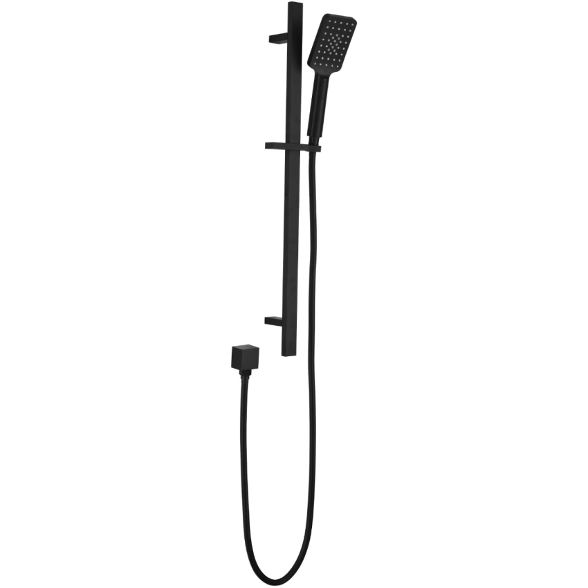 Eden Square Sliding Shower Set Matt Black