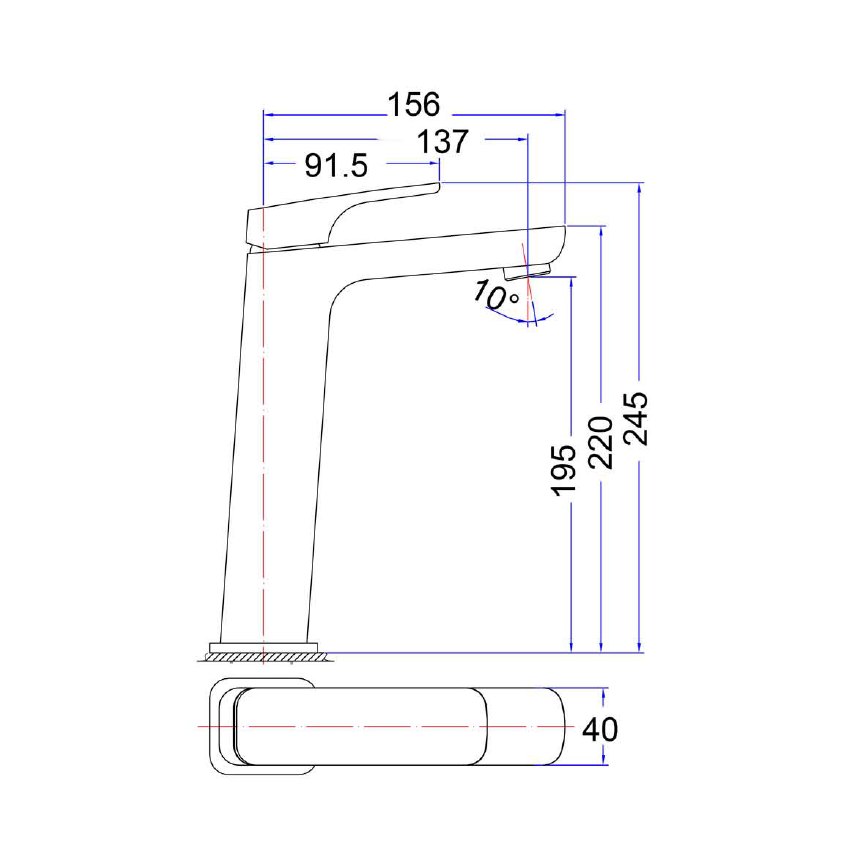 Eden High Rise Basin Mixer Chrome